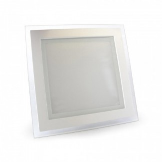 Фото1 Квадратные точечные врезные LED светильники со стеклом Glass Rim Metal