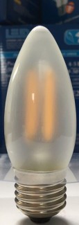 Фото3 SLL E27-C35-4W - LED лампа филамент, 4W, тип С35, цоколь E27, свеча