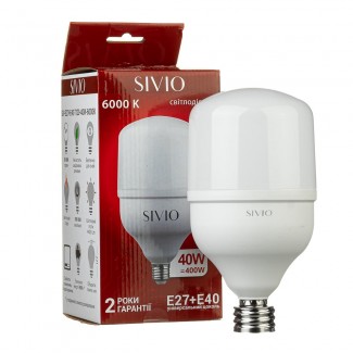 Фото3 SIV-E27 Высокомощные лампы E27+E40, 220В, SIVIO