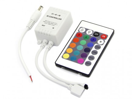 Фото1 LT-CTR20 - RGB контроллер, 3 канала, 12V, 12A, белый ИК-пульт 24 кнопки