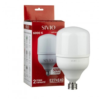 Фото4 SIV-E27 Высокомощные лампы E27+E40, 220В, SIVIO