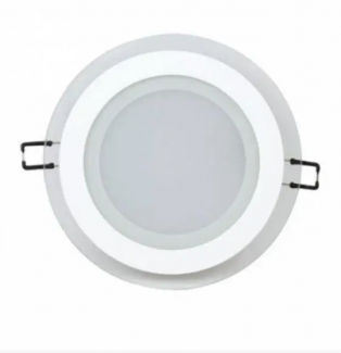Фото1 Круглые точечные врезные LED светильники со стеклом Glass Rim Metal