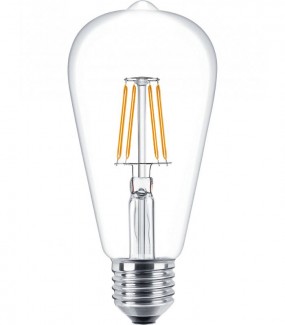 Фото1 SLL E27-ST64-4W - LED лампа филамент, 4W, тип ST64, цоколь E27, вытянутая лампа Эдисона