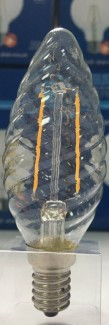 Фото2 SLL E14-C35TW-2W - LED лампа филамент, 2W, тип С35TW, цоколь E14, свеча фигурная