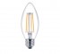 мини фото1 SLL E27-C35-4W - LED лампа филамент, 4W, тип С35, цоколь E27, свеча