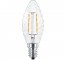 мини фото1 SLL E14-C35TW-2W - LED лампа филамент, 2W, тип С35TW, цоколь E14, свеча фигурная