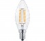 мини фото1 SLL E14-C35TW-4W - LED лампа филамент, 4W, тип С35TW, цоколь E14, свеча фигурная