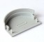 мини фото1 ЗСР - Торцевая пластиковая заглушка полукруглая для LED профиля серии ЛС, цвет - серый